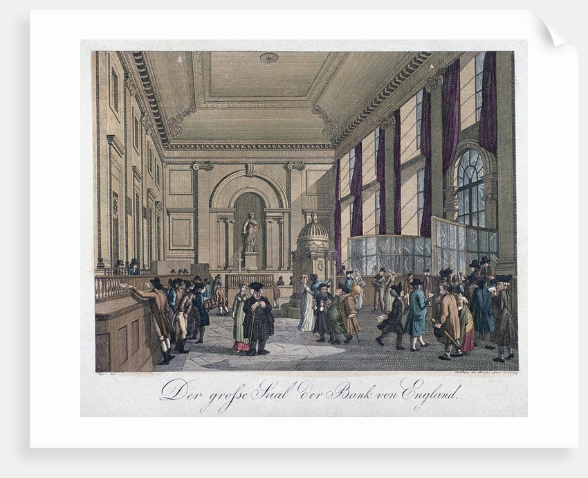 The Great Hall of the Bank of England by Augustus Charles Pugin