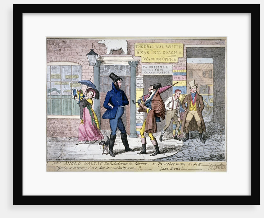 Anglo-Gallic salutations in London, or, practice makes perfect by George Cruikshank