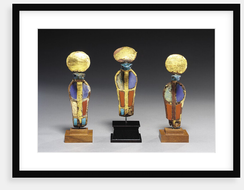 Three Egyptian cobra sculptures by Anonymous