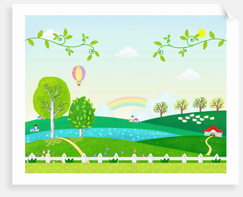 Sunny spring scenery by Anonymous