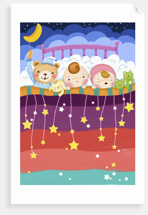 Babies sleeping deeply by Anonymous