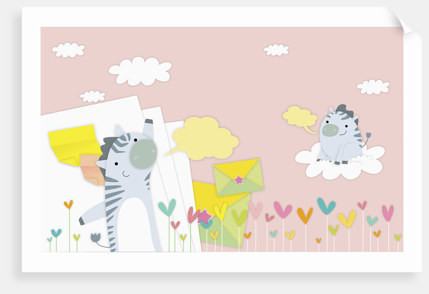 Zebras in backdrop by Anonymous