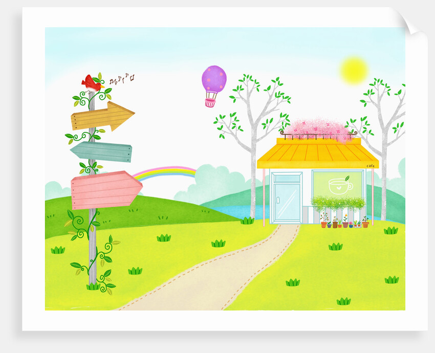 Sunny spring scenery by Anonymous