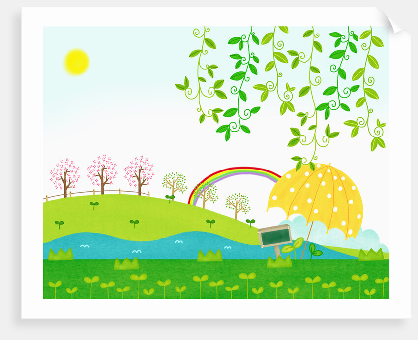 Sunny spring scenery by Anonymous