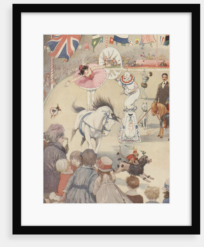 Spectators watching circus performers by Anonymous