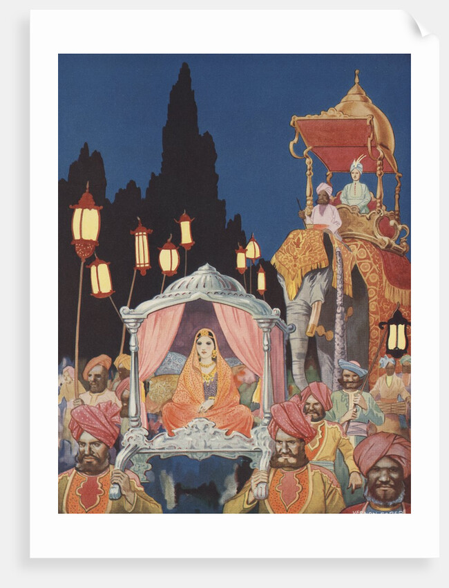 Indian wedding procession by Anonymous
