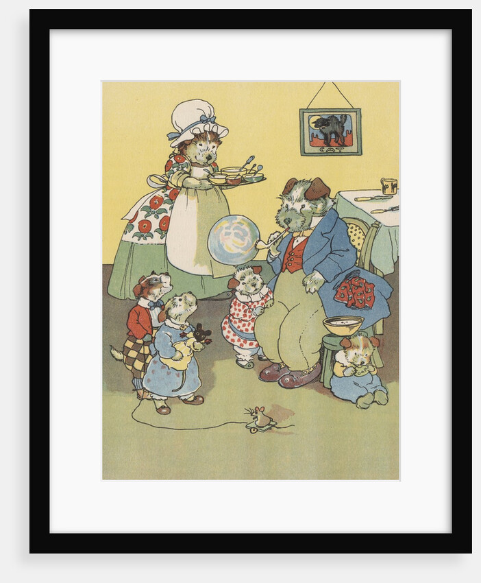 Dog family blowing bubbles by Anonymous