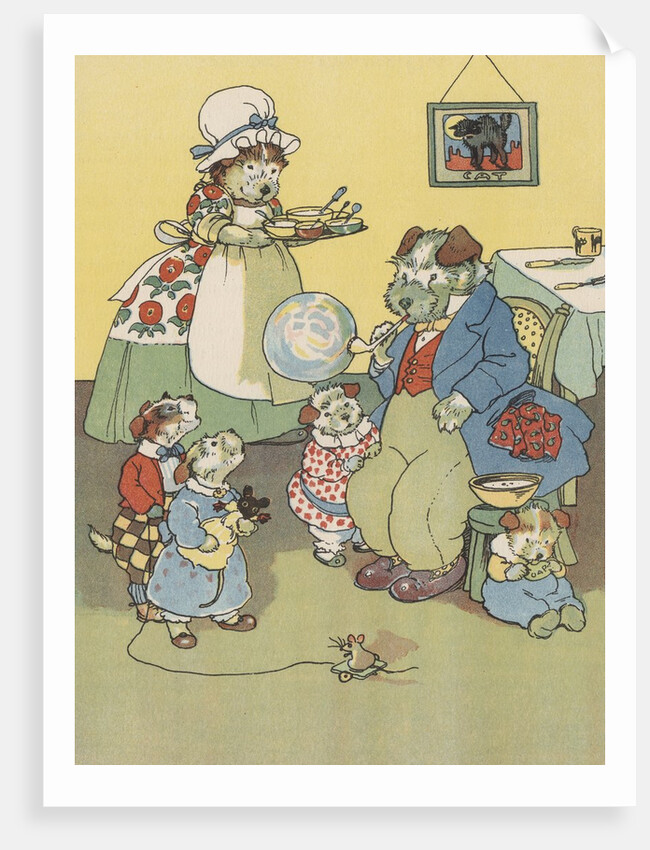 Dog family blowing bubbles by Anonymous