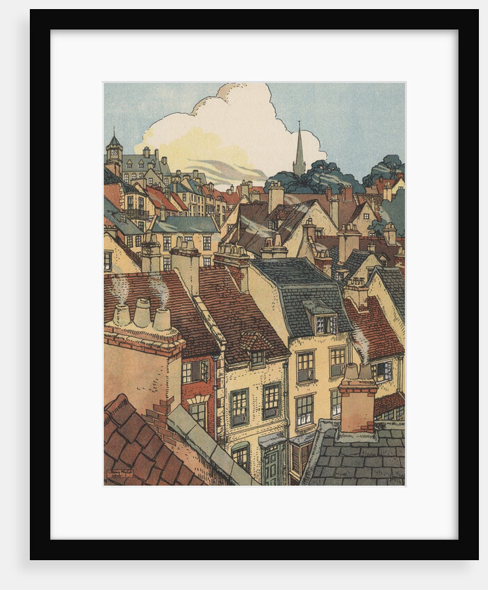 Rooftops of houses by Anonymous