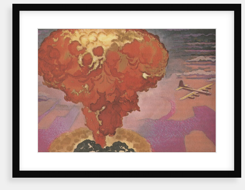 American plane dropping atomic bomb by Anonymous