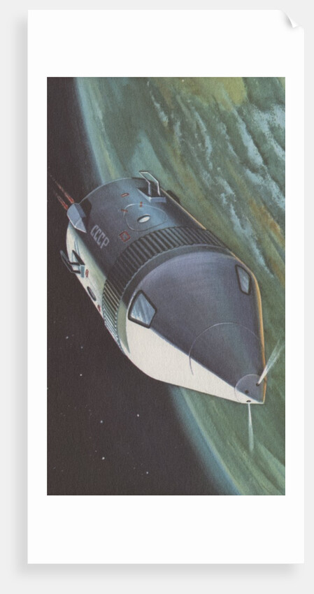 Soviet satellite orbiting Earth by Anonymous
