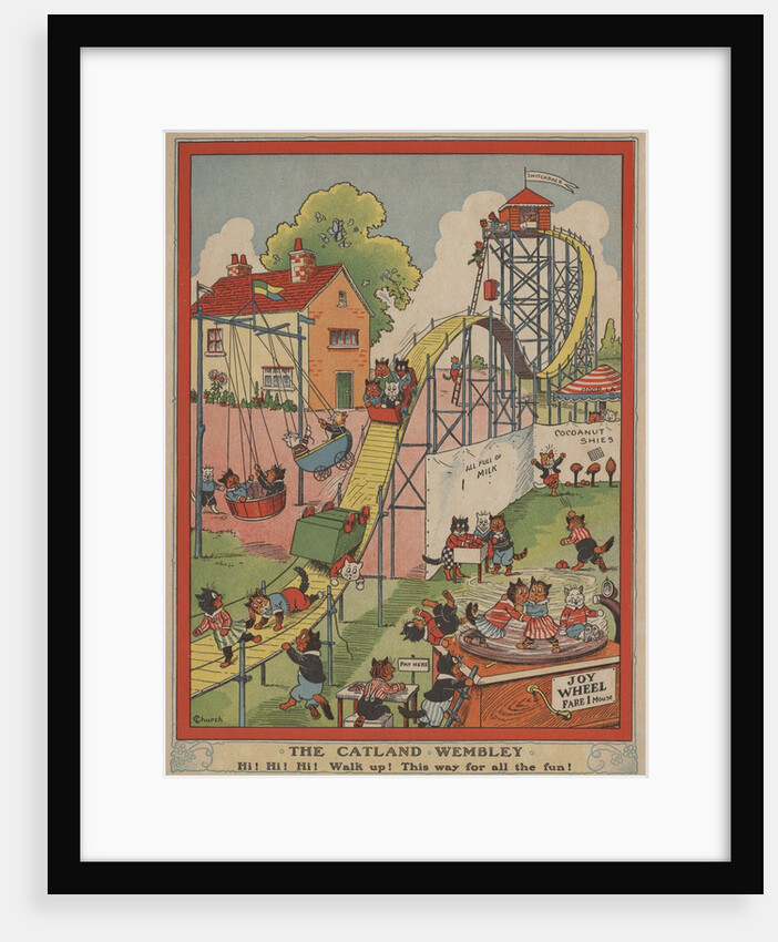 Cats at amusement park by Anonymous