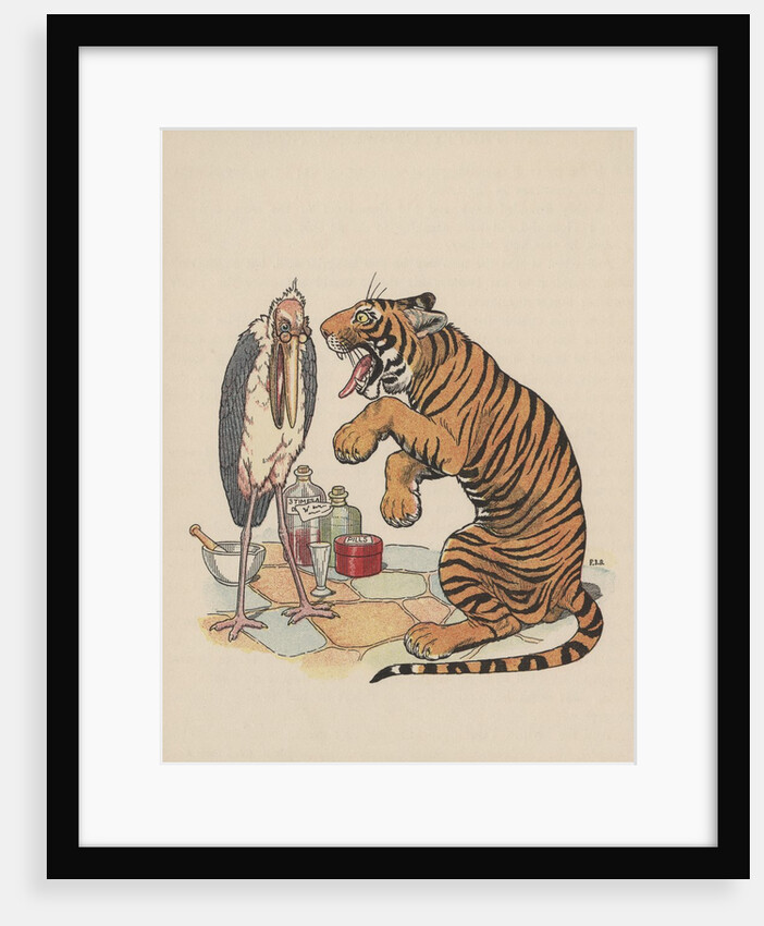 Tiger consulting stork doctor by Anonymous