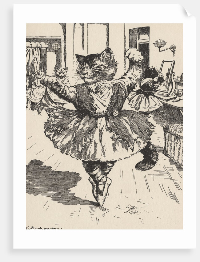 Feline ballerina by Anonymous