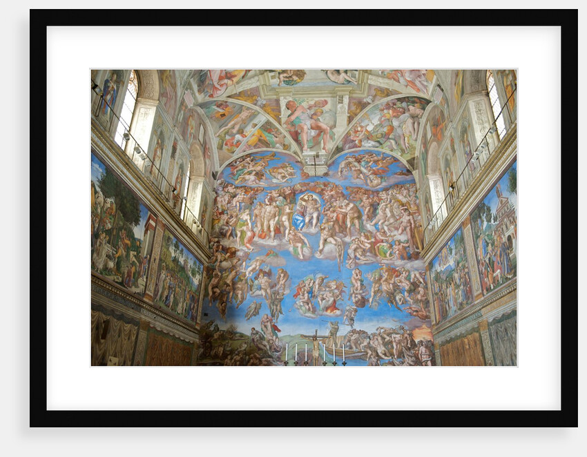 Fresco paintings in the Sistine Chapel by Michelangelo