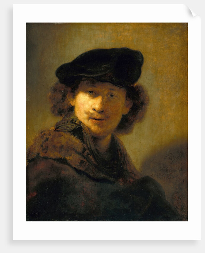Self-Portrait with Velvet Beret by Rembrandt Harmensz van Rijn