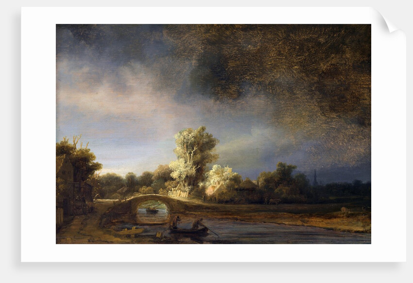 The Stone Bridge by Rembrandt Harmensz van Rijn