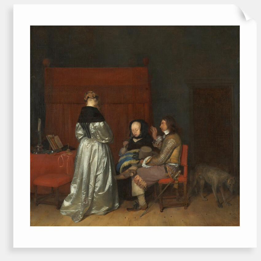 Three Figures Conversing in an Interior, known as 'The Paternal Admonition,' by Gerard ter Borch