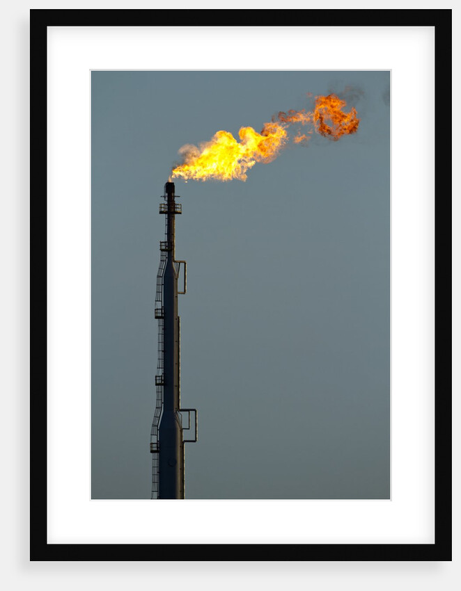 Oil Refinery Gas Flare at Aruba by Anonymous