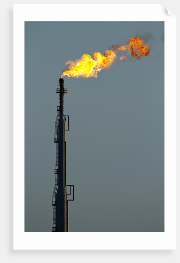 Oil Refinery Gas Flare at Aruba by Anonymous