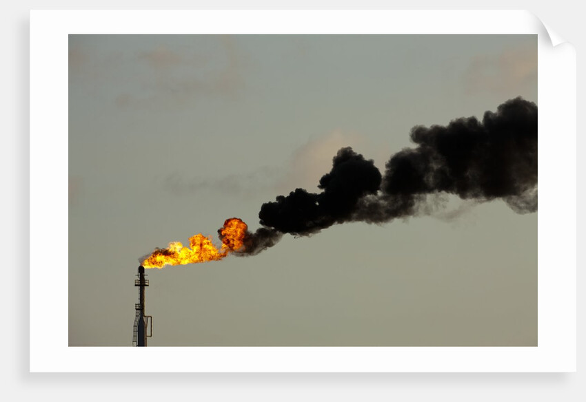 Flames and smoke billow from natural gas flare at Valero Oil Refinery by Anonymous