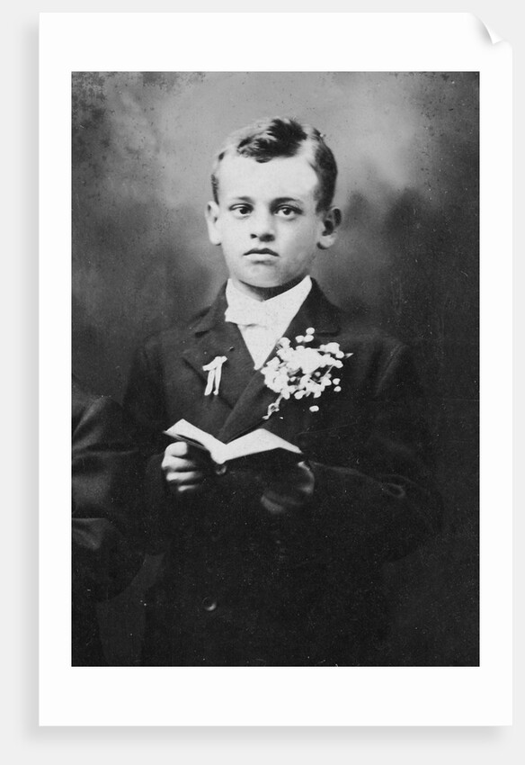 Portrait of a young boy in church, ca. 1930 by Anonymous