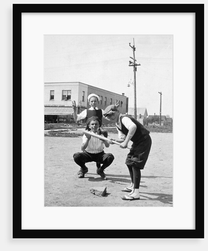 Boys play baseball in a sandlot, ca. 1923 by Anonymous