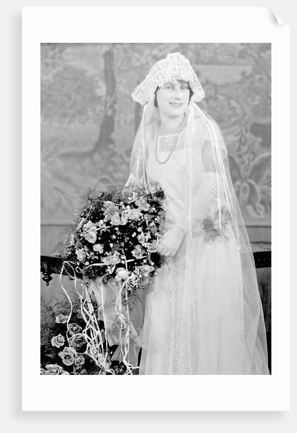 Bride in her wedding gown, ca. 1924 by Anonymous
