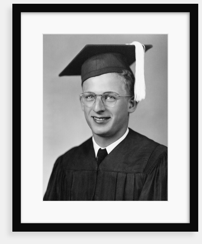 High school graduation portrait of young man, ca. 1945 by Anonymous