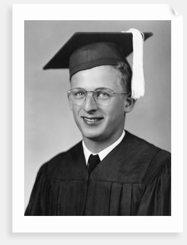 High school graduation portrait of young man, ca. 1945 by Anonymous
