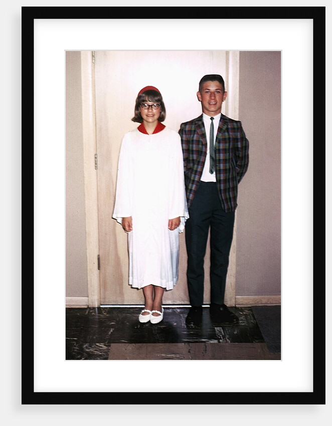 Grade school graduate with her brother, ca. 1966 by Anonymous