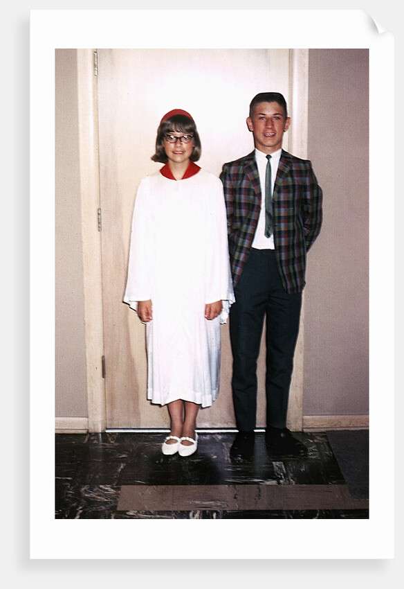 Grade school graduate with her brother, ca. 1966 by Anonymous