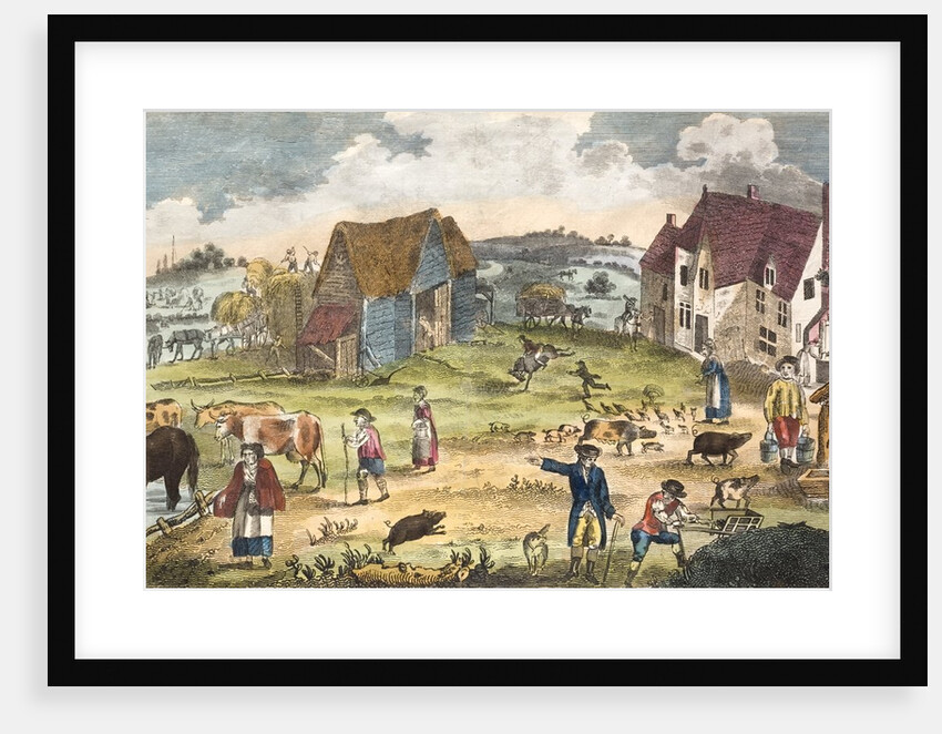 A regency farmyard by Anonymous