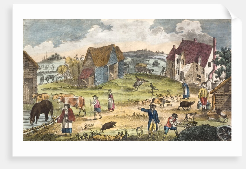 A regency farmyard by Anonymous