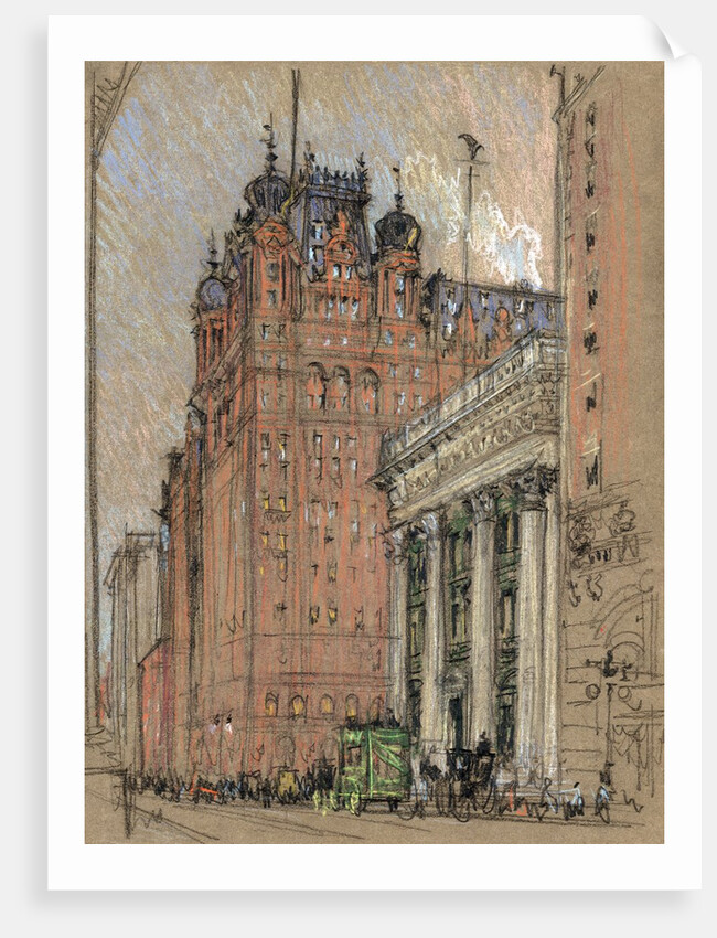 Waldorf Astoria Hotel by Joseph Pennell
