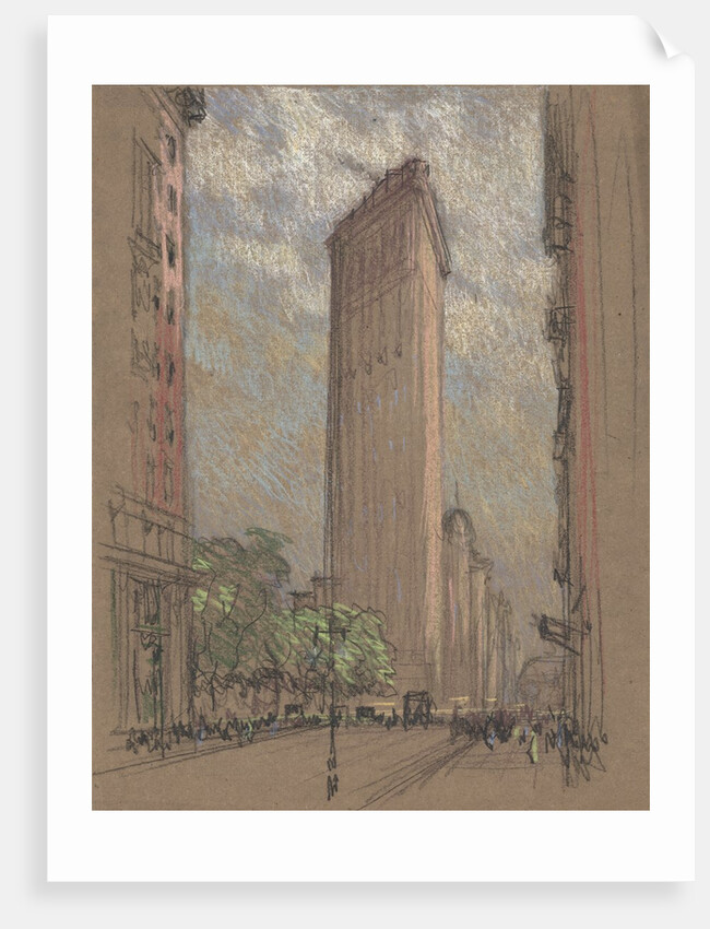 The Flatiron Building from Fifth Avenue and Twenty-Seventh Street, New York City by Joseph Pennell