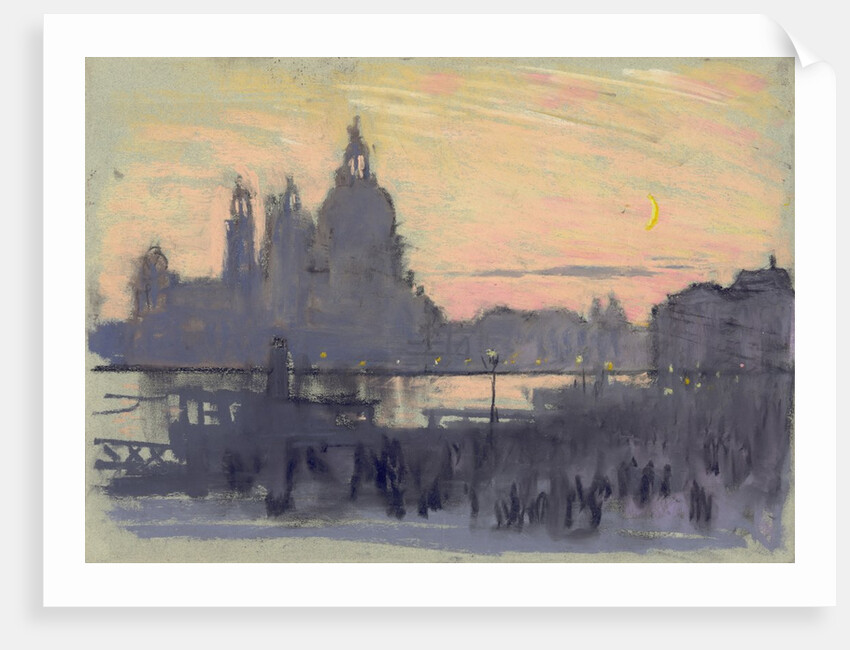 The Gold Moon (Venice: View of Santa Maria delle Salute from Il Redentore) by Joseph Pennell