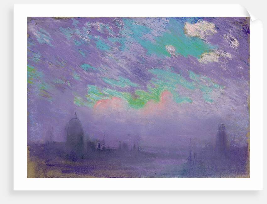Green, Blue and Purple (View of London) by Joseph Pennell