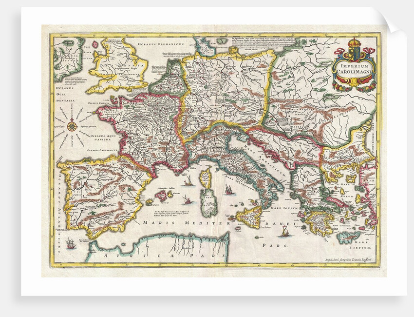 Map of the Empire of Charlemagne by Jan Jansson