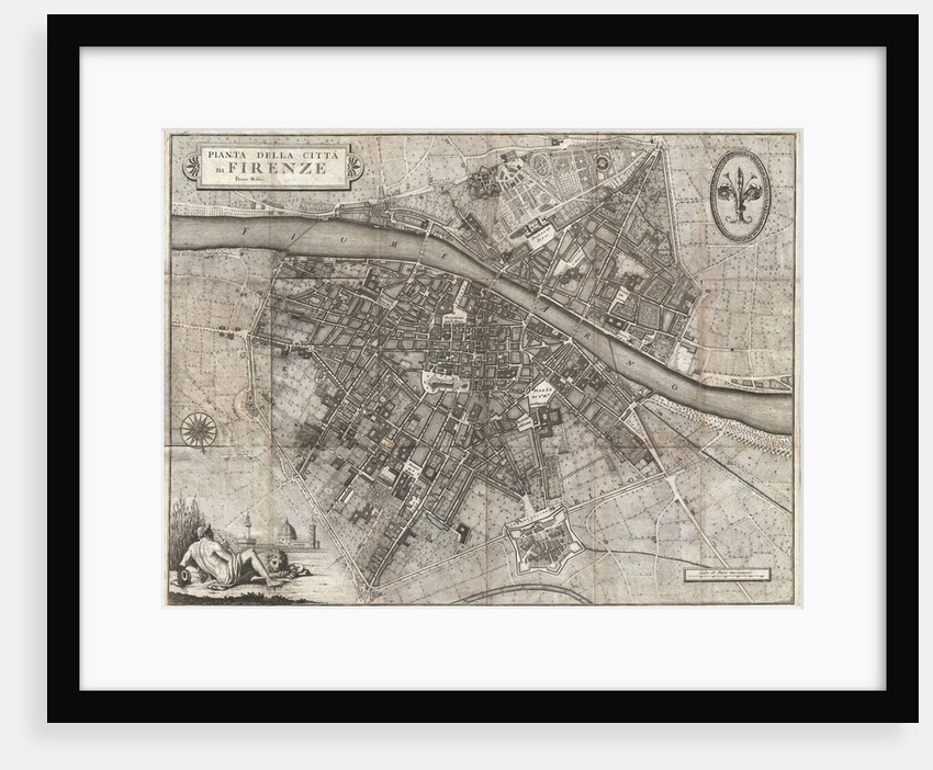 Map of the City of Florence by Giuseppe Molini