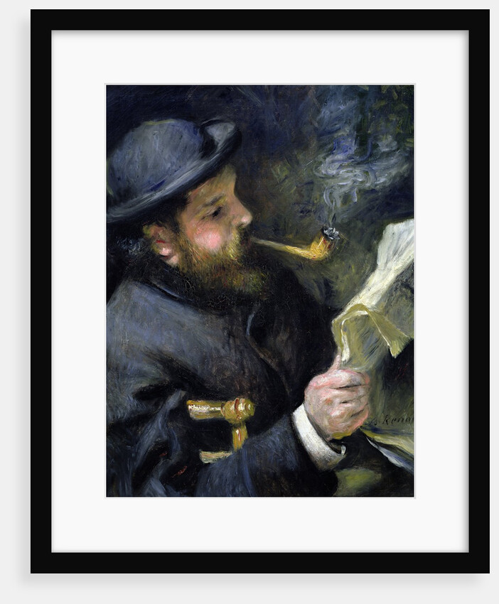 Claude Monet Reading a Newspaper by Pierre-Auguste Renoir