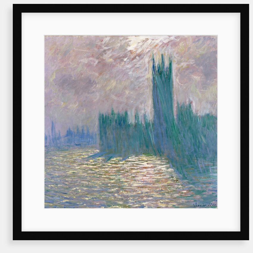 Parliament, Reflections on the Thames by Claude Monet