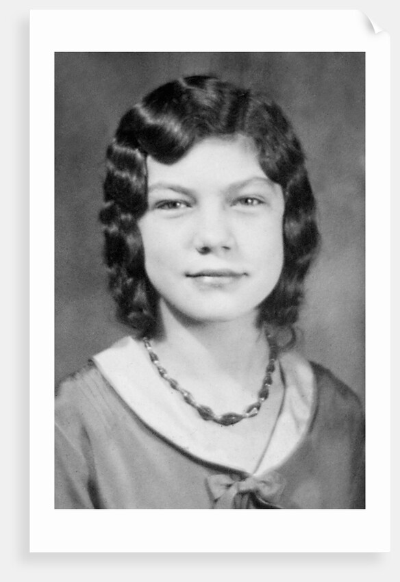 School girl portrait, ca. 1932 by Anonymous