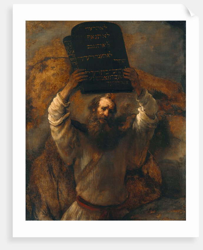 Moses with the Ten Commandments by Rembrandt van Rijn