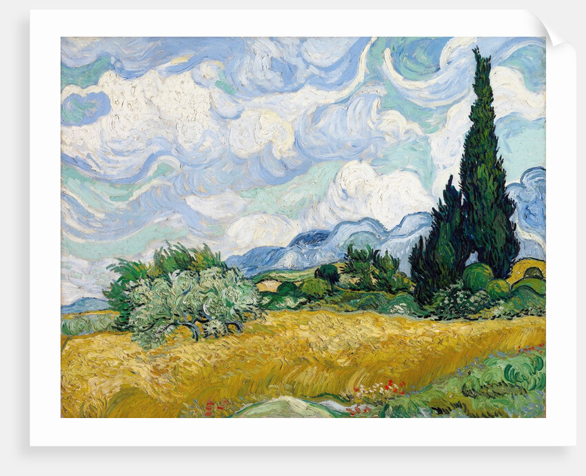 Wheat Field with Cypresses by Vincent Van Gogh