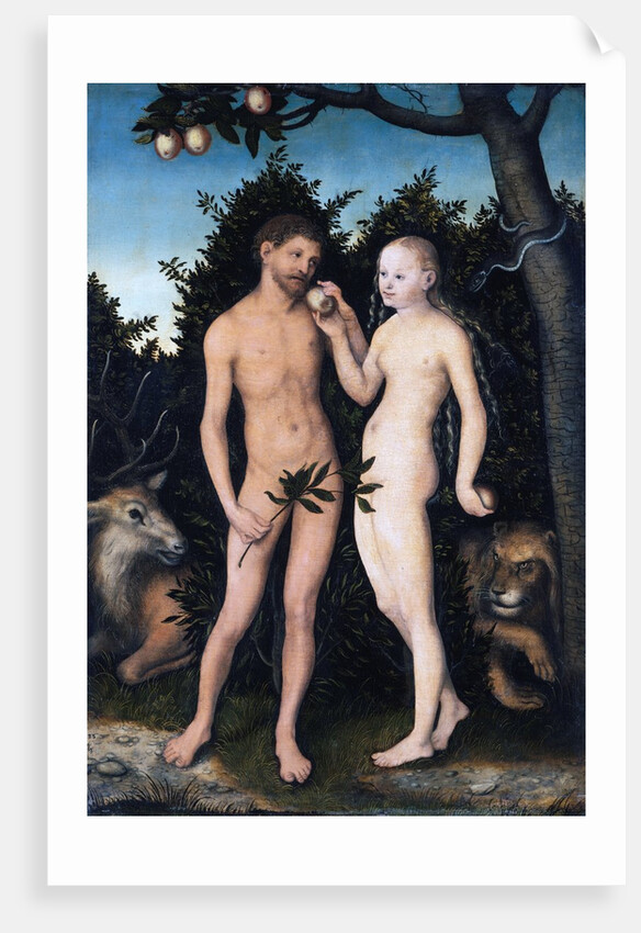 Adam and Eve in Paradise (The Fall) by Lucas Cranach the Elder