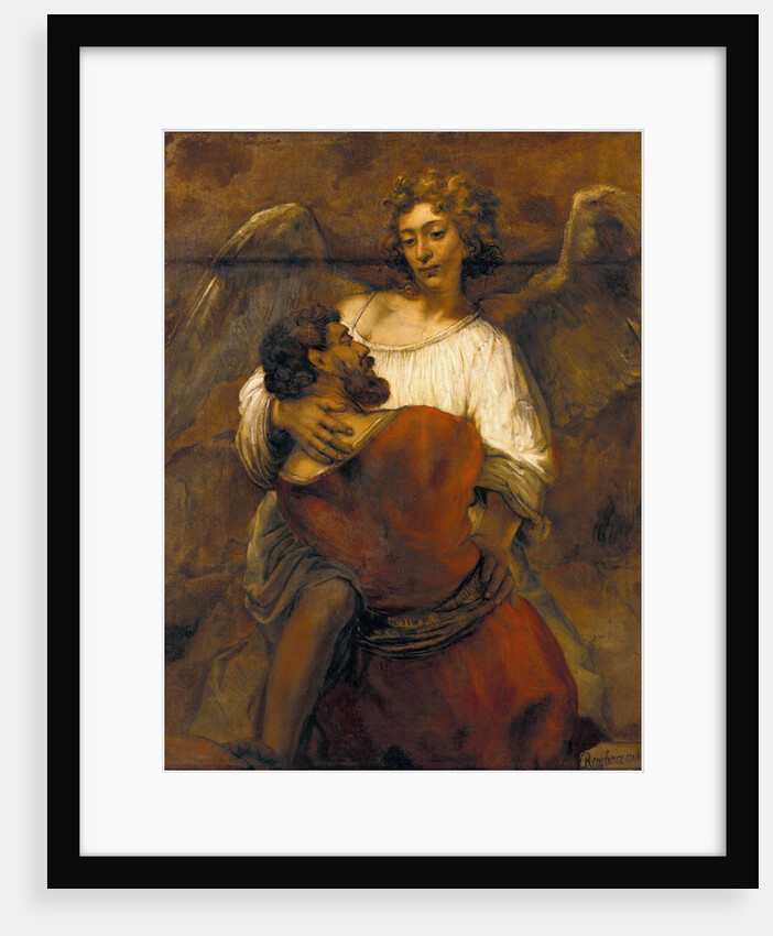 Jacob Wrestling with the Angel by Rembrandt van Rijn