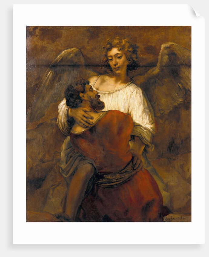 Jacob Wrestling with the Angel by Rembrandt van Rijn