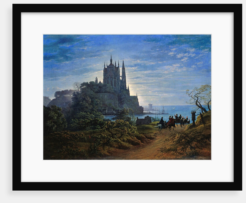 Gothic Church on a Cliff by the Sea by Karl Friedrich Schinkel