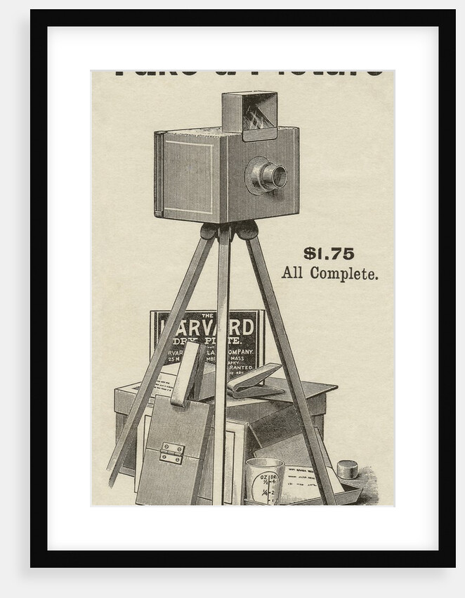 Victorian advertisement for Harvard camera by Anonymous
